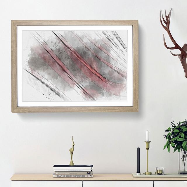 Architecture Sketch Vol.26 in Abstract - Picture Frame Graphic Art Print East Urban Home Size: 36cm H x 48cm W x 2cm D, Frame Option: Oak Framed on Productcaster.