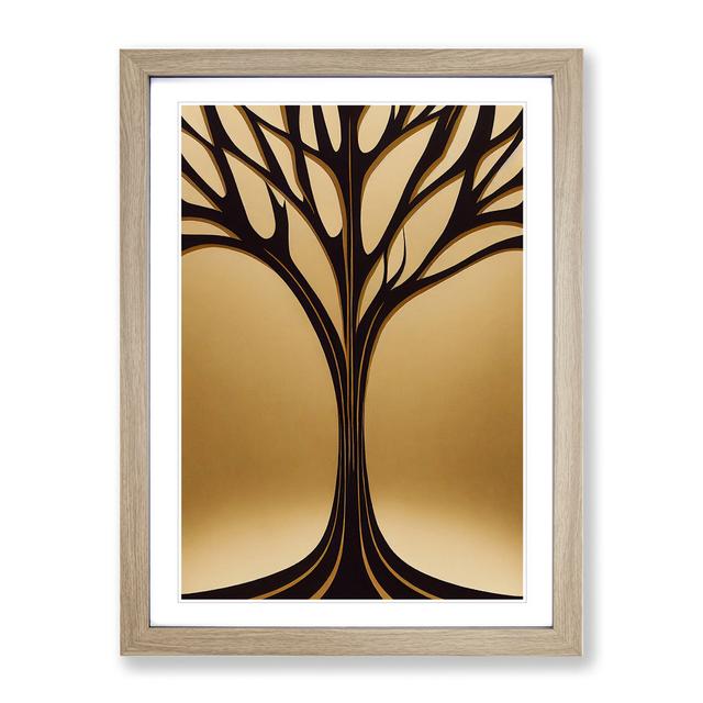 Art Nouveau Tree No.1 - Picture Frame Graphic Art Marlow Home Co. Size: 64cm H x 46cm W, Frame Colour: Beige on Productcaster.