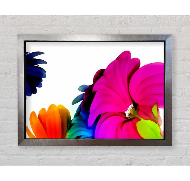 Vibrant Flower Glow - Druck Brayden Studio Größe: 42 cm H x 59,7 cm B x 3,4 cm T, Format: Poster mit silberfarbenem Rahmen on Productcaster.