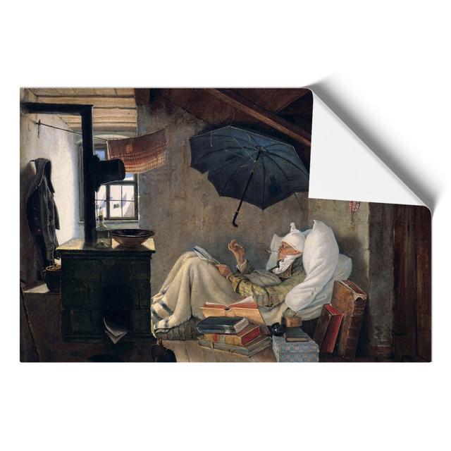 The Poor Poet by Carl Spitzweg - Unframed Painting East Urban Home Size: 42cm H x 59cm W x 0.1cm D on Productcaster.