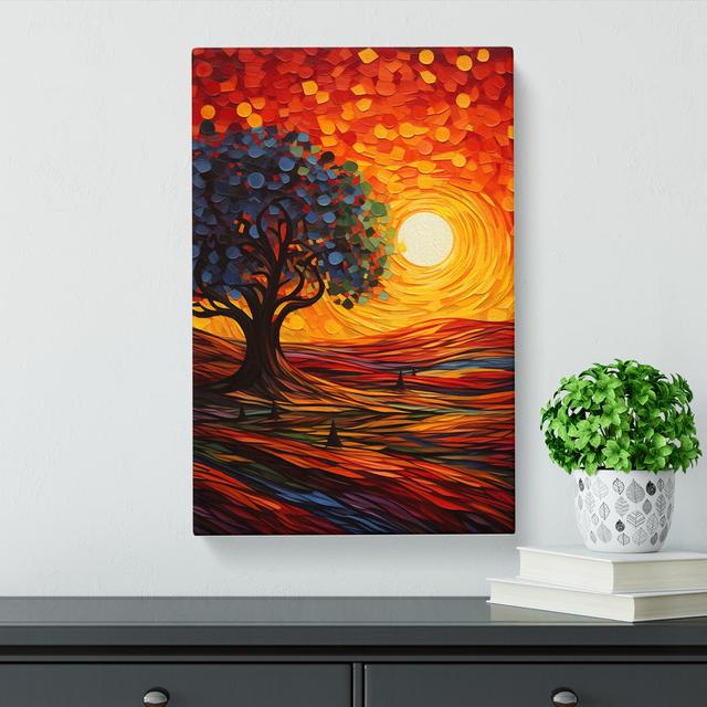 Sunset Orphism No.4 - No Frame Print Marlow Home Co. Size: 60cm H x 40cm W x 3cm D on Productcaster.