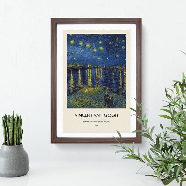 Starry Night Over The Rhone Vol.1 by Vincent Van Gogh - Single Picture Frame Print East Urban Home Frame Option: Walnut Framed, Size: 36cm H x 27cm W on Productcaster.