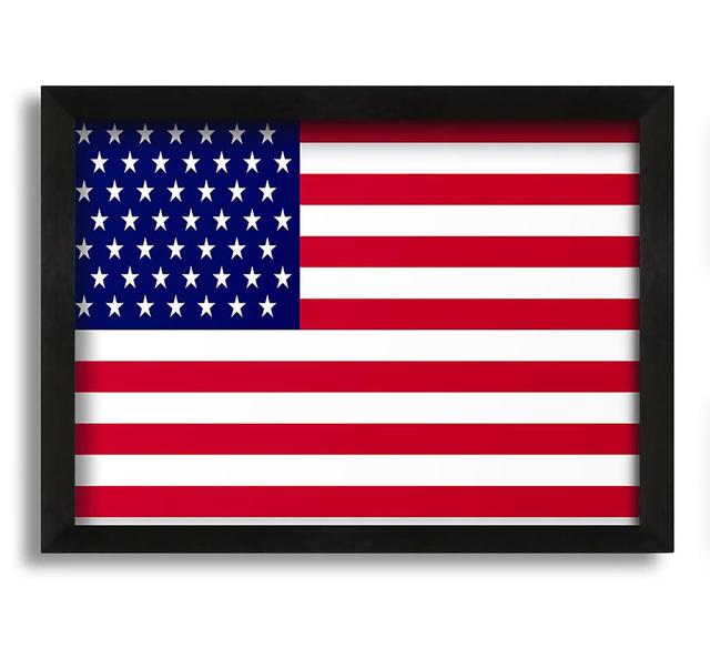 American Star - Picture Frame Graphic Art on Canvas Latitude Run Size: 60cm H x 84cm W x 10cm D on Productcaster.