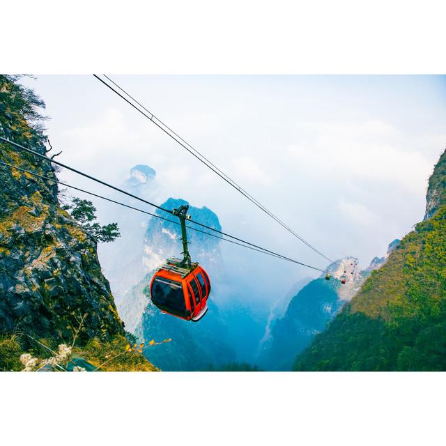 Cable Cars In Mountain by Xijian - No Frame Print on Canvas Latitude Run Size: 81cm H x 122cm W on Productcaster.