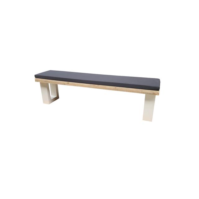 Antxon Traditional Bench Brayden Studio Colour: Black/White, Size: 40cm H x 200cm W x 38cm D on Productcaster.