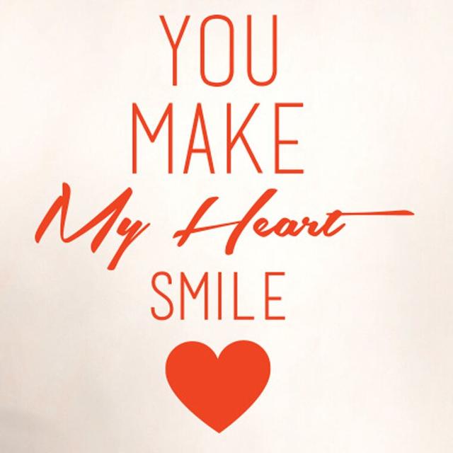 You Make My Heart Smile Wall Sticker Maturi Colour: Orange on Productcaster.