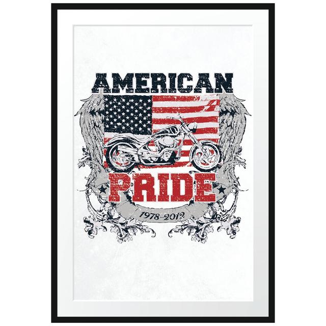 Gerahmtes Poster American Pride Light East Urban Home Größe: 100 cm H x 70 cm B on Productcaster.