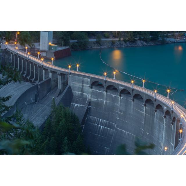 Lessa Cars Across the Dam - Wrapped Canvas Photograph 17 Stories Size: 51cm H x 76cm W x 3.8cm D on Productcaster.