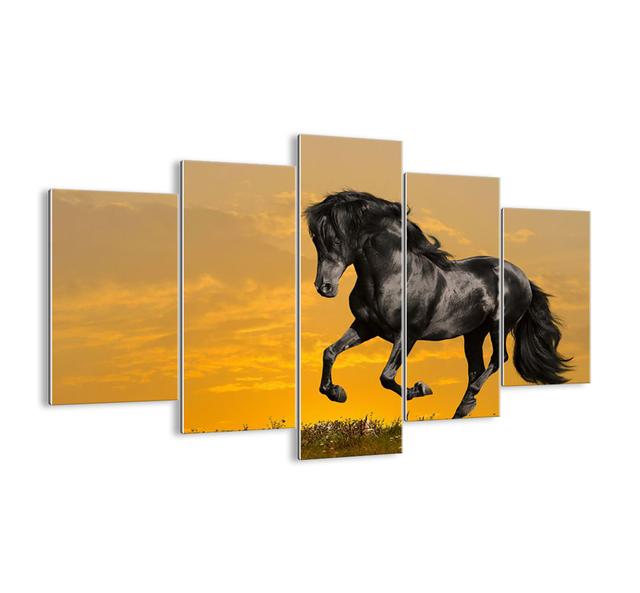 'Beautiful, Free and Wild' - 5 Piece Unframed Photograph Print Set on Glass Ebern Designs Size: 100cm H x 150cm W x 1.8cm D on Productcaster.