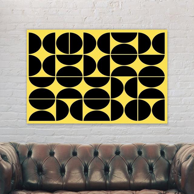 Geometric Yellow Mid Century - Wrapped Canvas Painting George Oliver Size: 41cm H x 61cm W x 4cm D on Productcaster.