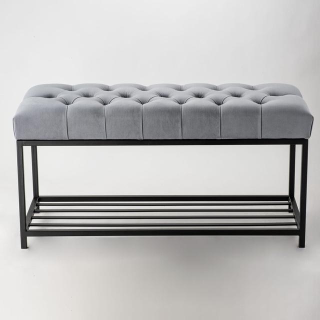 Avaeah Upholstered Storage Bench Ebern Designs Size: 45cm H x 45 cm W x 40cm D on Productcaster.