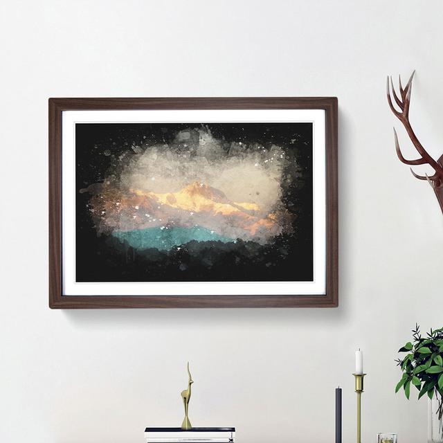 Mountains in Pokhara Nepal - Picture Frame Graphic Art Print East Urban Home Size: 24cm H x 33cm W x 2cm D, Frame Option: Walnut Framed on Productcaster.