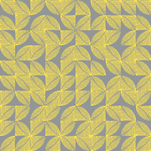 Leaves In Block Pattern by Beate Allerton - Wrapped Canvas Print Rosalind Wheeler Size: 91cm H x 91cm W x 3.8cm D on Productcaster.