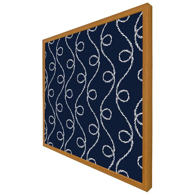 Dupo Swirled Rope - Single Picture Frame Print ClassicLiving Size: 51cm H x 51cm W x 4cm D, Frame Colour: Oak Framed on Productcaster.