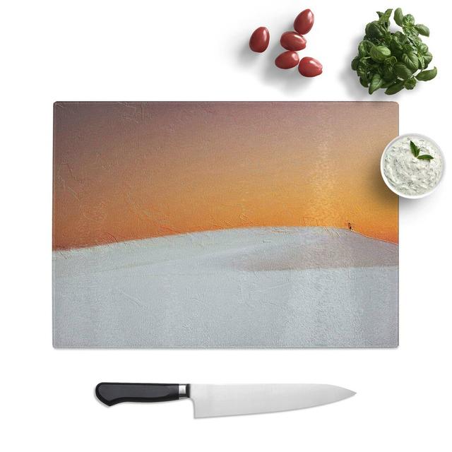 Tempered Glass Alone in the Desert Chopping Board East Urban Home Size: 39 cm W x 28.5 cm L on Productcaster.