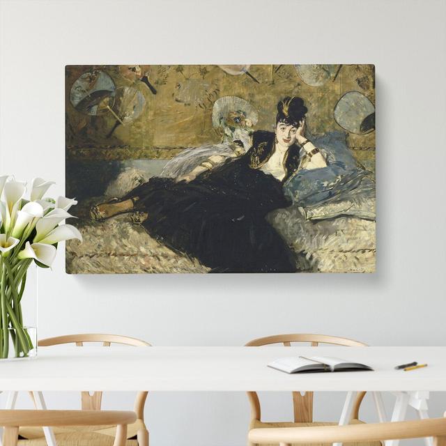 Woman with Fans by Edouard Manet - Wrapped Canvas Painting East Urban Home Size: 35cm H x 50cm W x 3cm D on Productcaster.