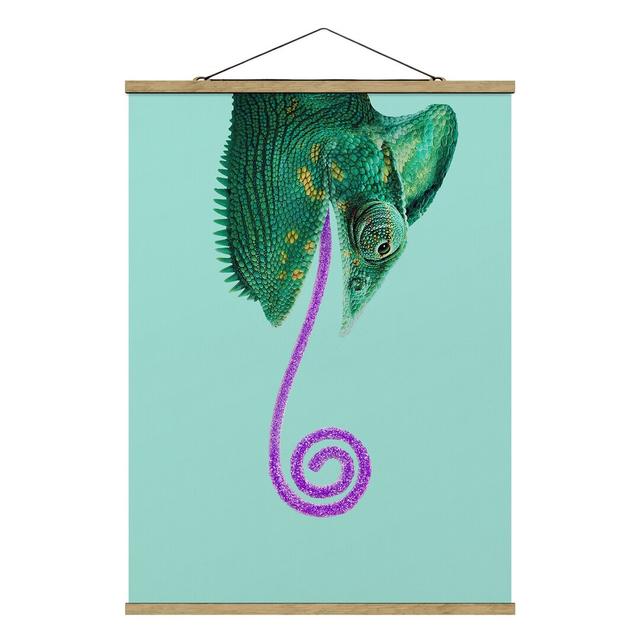 Chameleon with Sugar Tongue by Jonas Loose - Graphic Art Print Pergo Classics Size: 133.5cm H x 100cm W x 0.3cm D on Productcaster.