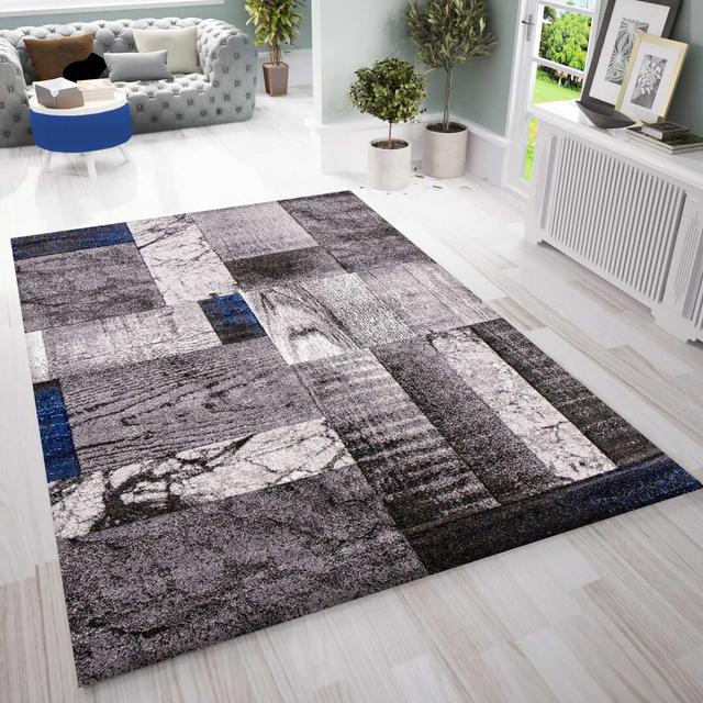 Pugmire Flokati Blue/Grey Rug Ebern Designs Rug Size: Rectangle 160 x 230cm on Productcaster.