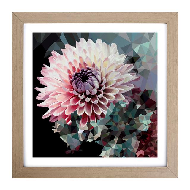 Chrysanthemum Geometric No.1 - Single Picture Frame Art Prints on Wood Marlow Home Co. Frame Colour: Oak on Productcaster.