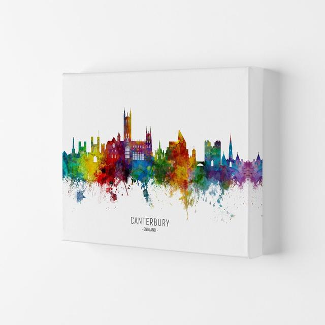 Canterbury England Skyline by Michael Tompsett - Print Ebern Designs Format: Wrapped Canvas, Size: 29.7cm H x 42cm W x 4cm D on Productcaster.