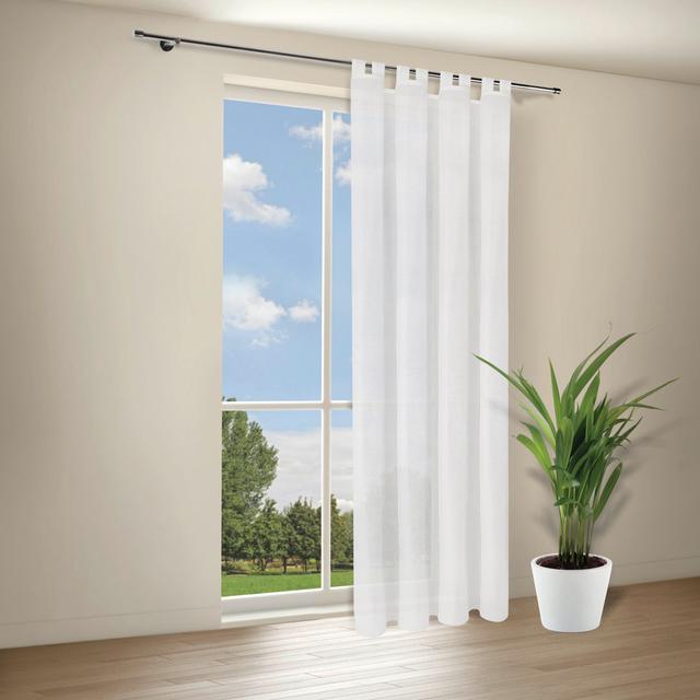 Kreis Tab Top Semi Sheer Curtain 17 Stories Farbe: Weiß on Productcaster.