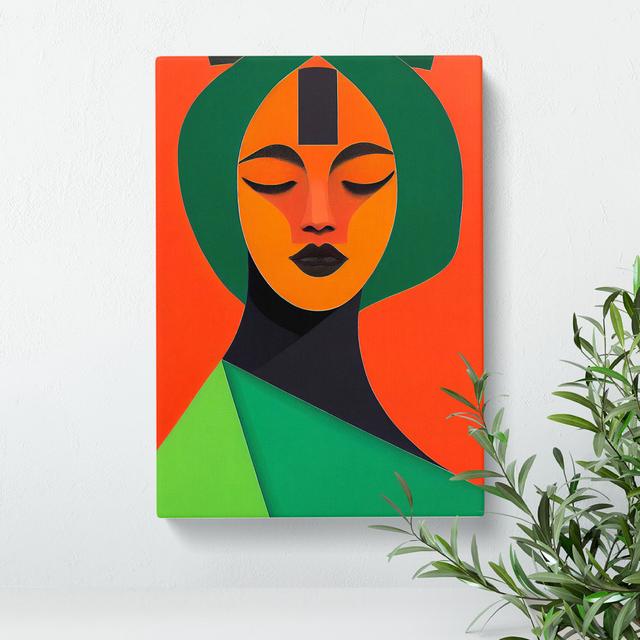 XC1022-388X Abstract Portrait Of A Woman No.1 - Wrapped Canvas Graphic Art Marlow Home Co. Size: 50cm H x 35cm W x 3cm D on Productcaster.