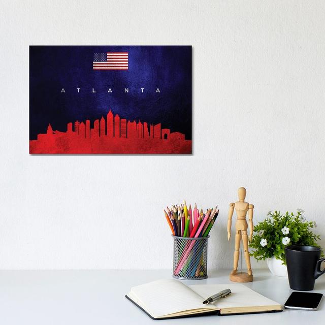 Atlanta Georgia Skyline by Adrian Baldovino - Wrapped Canvas Print Ebern Designs Size: 20.32cm H x 30.48cm W x 1.91cm D on Productcaster.