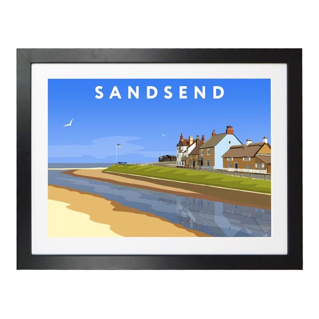 Sandsend 4 by Richard O'Neil - Graphic Art Print on Paper East Urban Home Format: Black Wood Frame, Size: 33.5 cm H x 43.5 cm W x 2.2 cm D on Productcaster.