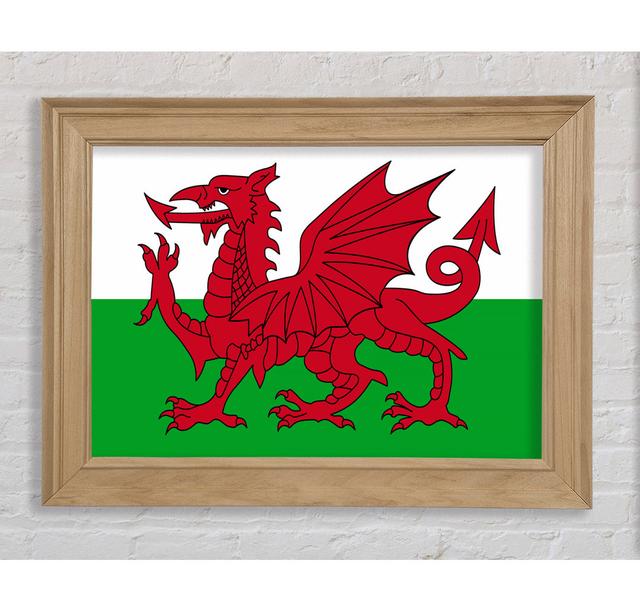 Welsh Dragon 1 - Single Picture Frame Art Prints Bright Star Size: 21cm H x 42cm W x 8cm D on Productcaster.