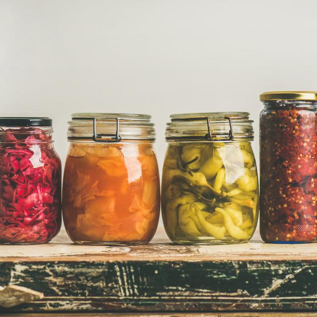 Vegetables in Jars by Foxys_Forest_Manufacture - Wrapped Canvas Photograph Ebern Designs Size: 122cm H x 122cm W on Productcaster.