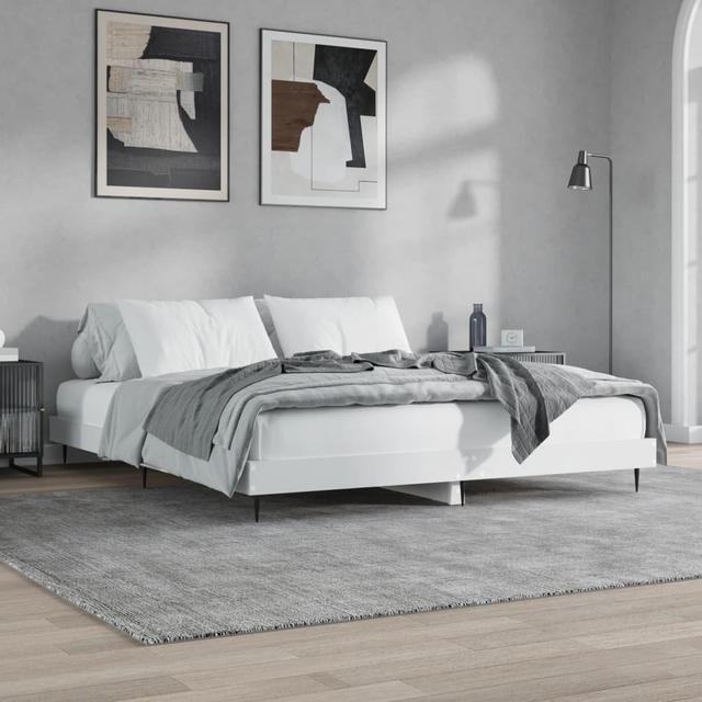 Ashayla Bed Metro Lane Size: 120 x 200 cm, Colour: White on Productcaster.