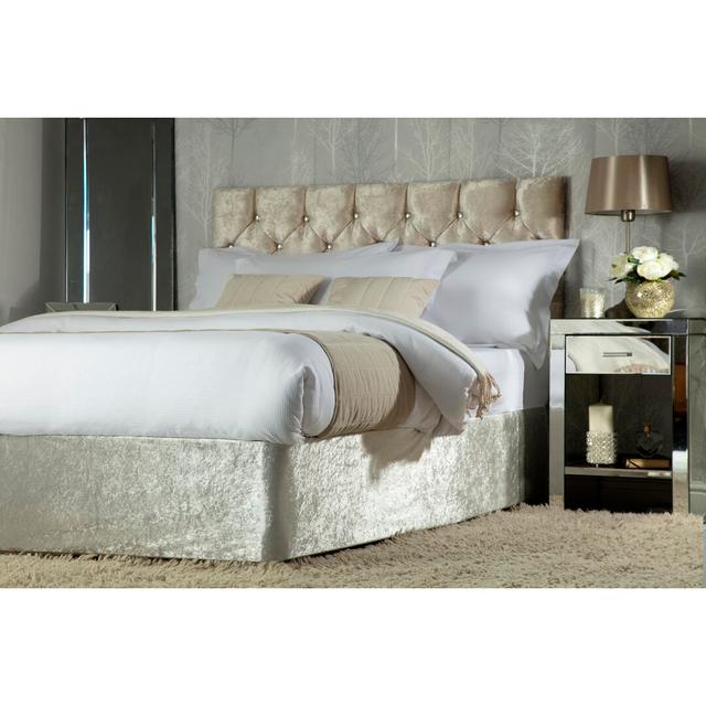 Bed Skirt 100 Bed Valance Belledorm Colour: Silver, Size: Double (4'6) on Productcaster.