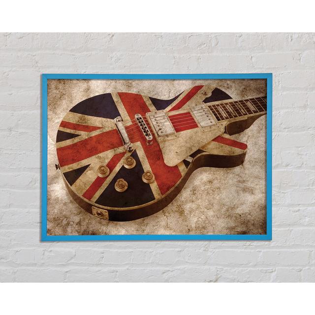 British Retro Guitar 2 - Single Picture Frame Art Prints Rosalind Wheeler Size: 21cm H x 29.7cm W x 2cm D on Productcaster.