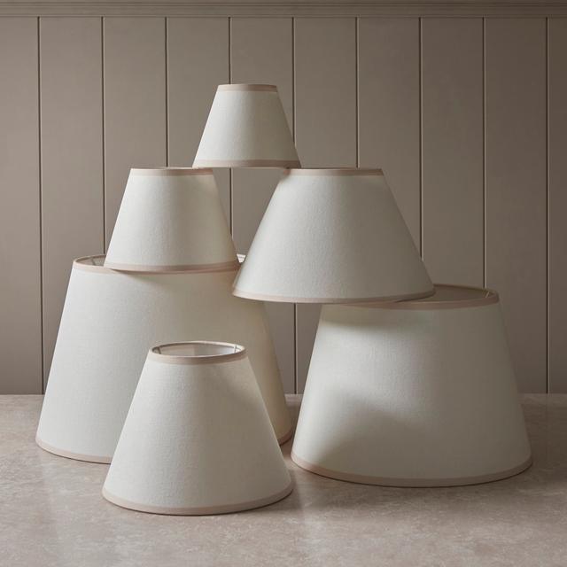 Ivy Tapered Lamp Shade finished in Vintage White Heritage Hues Size: 14.5cm H x 11.8cm W x 20cm D on Productcaster.