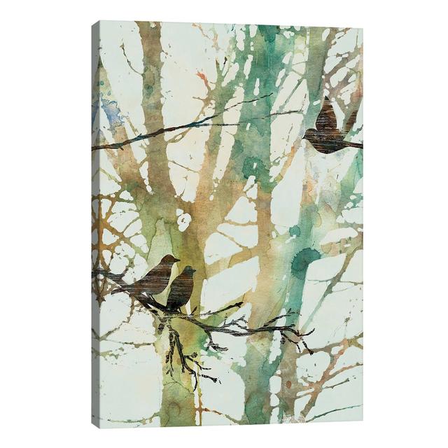 'Botanical Birds I' by Carol Robinson Graphic Art Print on Wrapped Canvas East Urban Home Size: 66.04cm H x 45.72cm W x 3.81cm D on Productcaster.