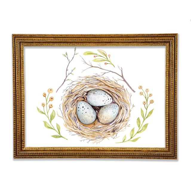 Drei Eier in einem Nest - Einzelne Bilderrahmen Kunstdrucke Sommerallee Größe: 29,1 cm H x 42 cm B x 3 cm T on Productcaster.