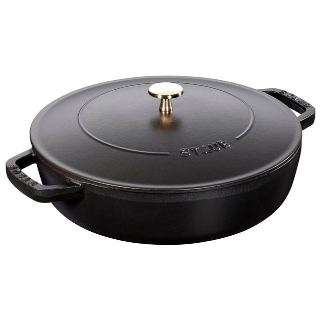 STAUB Cast Iron Round Casserole Dish Staub Colour: Black, Capacity: 24cm on Productcaster.