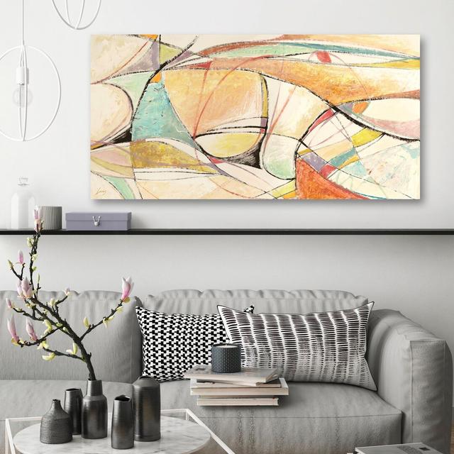 Musical Notes by Lucas - Wrapped Canvas Painting Ebern Designs Size: 70cm H x 140cm W x 4cm D on Productcaster.