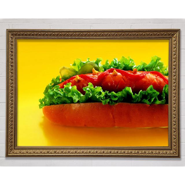 Hot Dog With Everything - Einzelner Bilderrahmen Kunstdrucke Bright Star Größe: 100 cm H x 141,4 cm B on Productcaster.