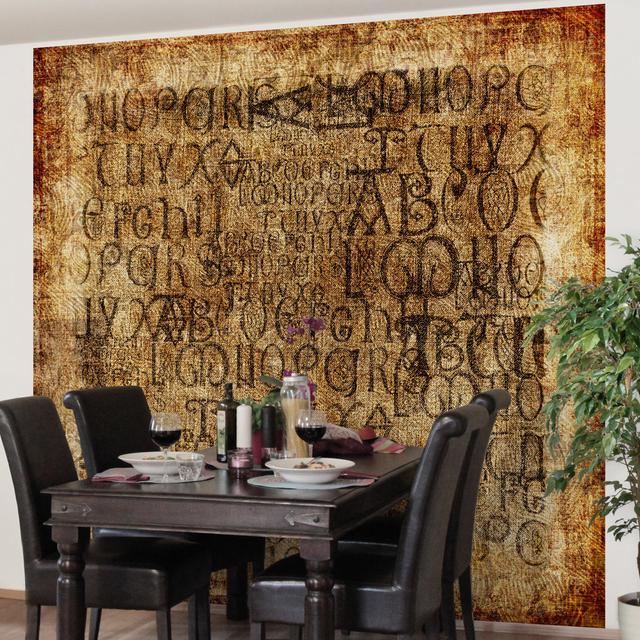 Old Letters 192cm x 192cm Wallpaper East Urban Home Size: 2.4m x 240cm on Productcaster.