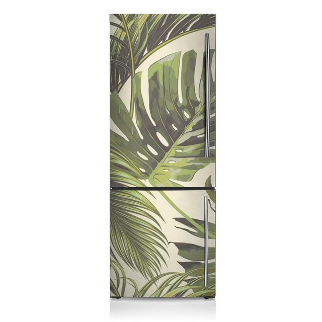 Tropical Leaves Door Sticker Bay Isle Home on Productcaster.