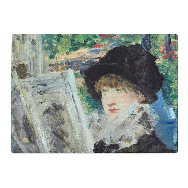 Woman Reading by Edouard Manet Chopping Board East Urban Home Size: 0.4cm H x 28.5cm W x 39cm L on Productcaster.