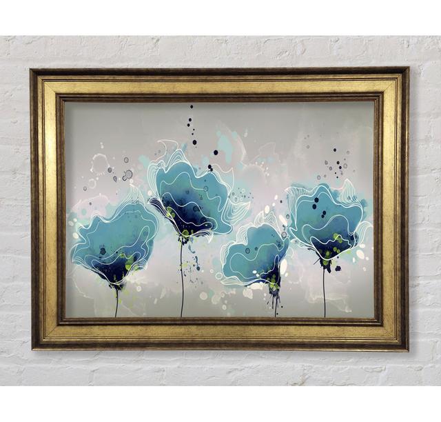 Blue Jazz Flowers - Single Picture Frame Art Prints Bright Star Size: 29.7cm H x 42cm W x 8cm D on Productcaster.