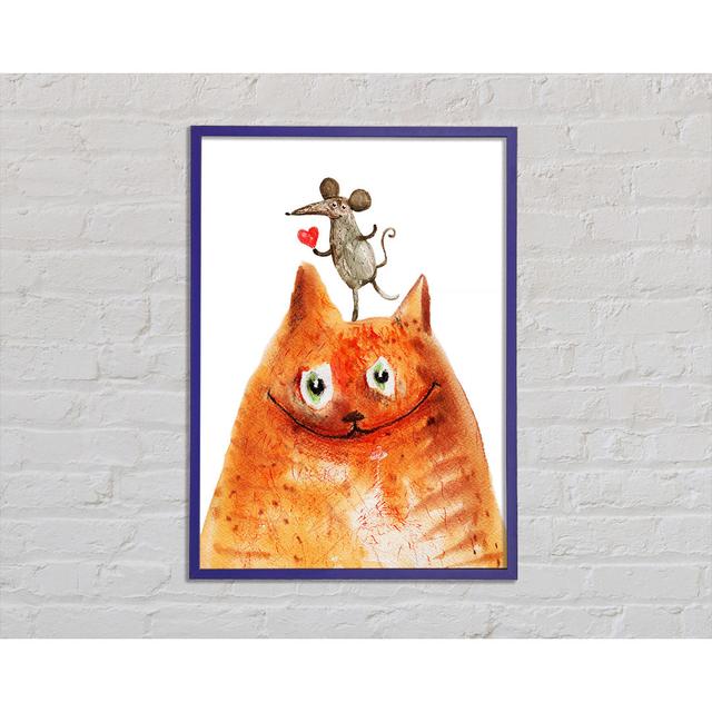 Cat And Mouse Love - Single Picture Frame Art Prints Rosalind Wheeler Size: 42cm H x 59.7cm W x 2cm D on Productcaster.