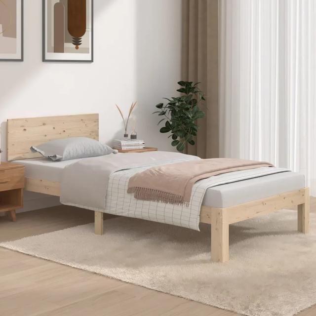 Bettrahmen Jahvaughn 17 Stories Farbe: Braun, Mattress Size: 90 x 190 cm on Productcaster.