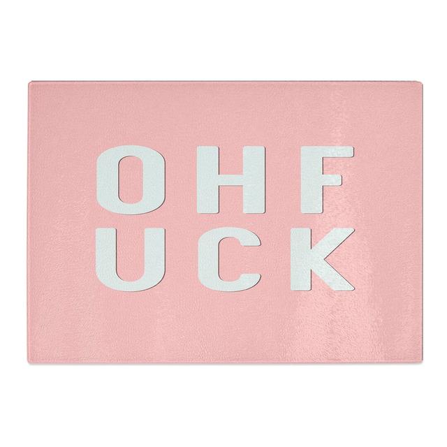 Ohfuk Typography Chopping Board East Urban Home Size: 0.4cm H x 20cm W x 28.5cm L on Productcaster.