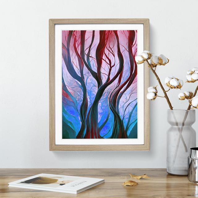 Branches Of A Tree Abstract No.7 - Single Picture Frame Print ClassicLiving Frame Colour: Oak, Size: 46cm H x 34cm W x 2cm D on Productcaster.