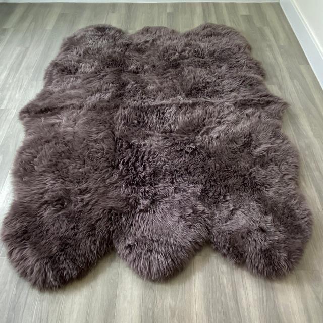 Clamart Chocolate Genuine Handmade Sheepskin Rug Canora Grey Rug Size: Novelty 155 x 190cm on Productcaster.