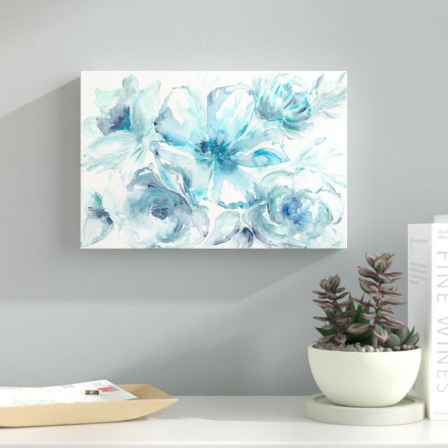 Watercolor Blues II - Wrapped Canvas Painting Print East Urban Home Size: 61 cm H x 91 cm W on Productcaster.