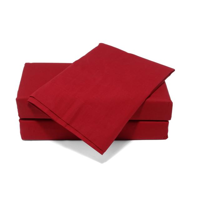 180 Thread Count Flat Sheet Symple Stuff Colour: Red, Size: Kingsize (5') on Productcaster.